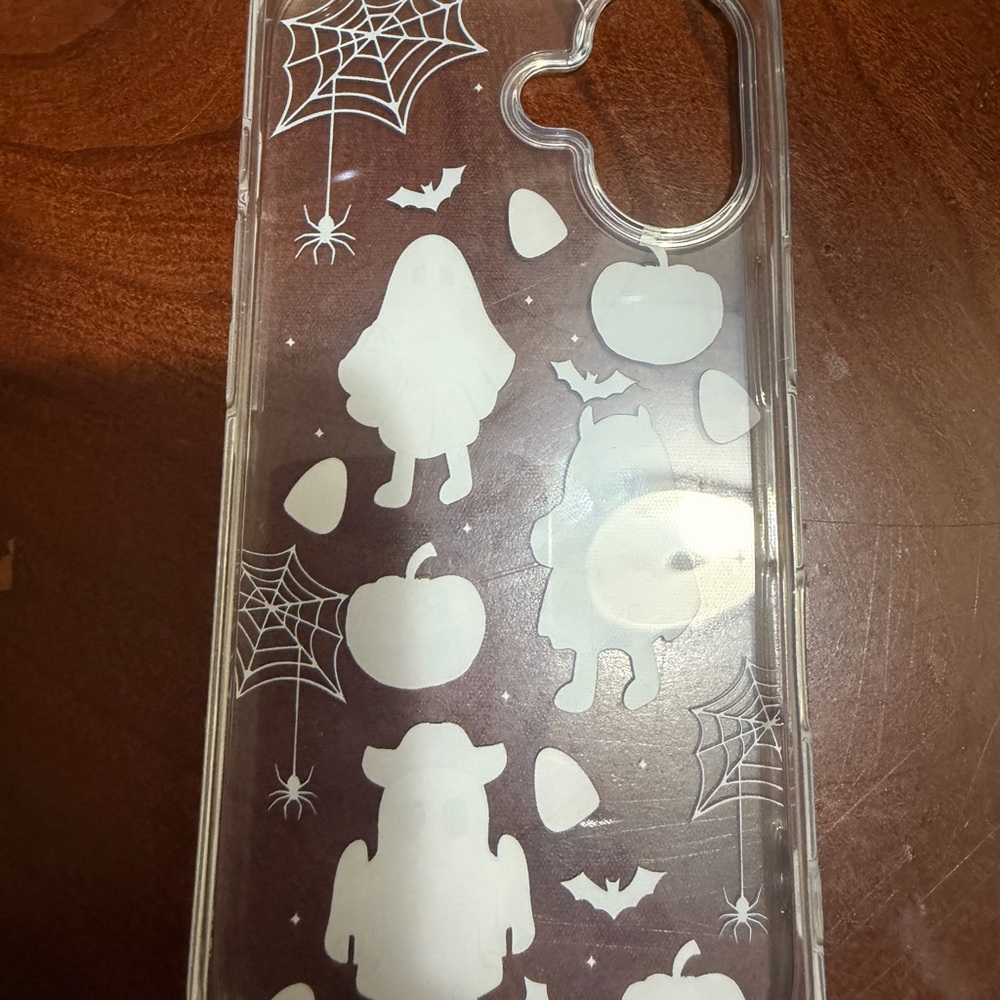 Clear Halloween-Themed iPhone 17 Case